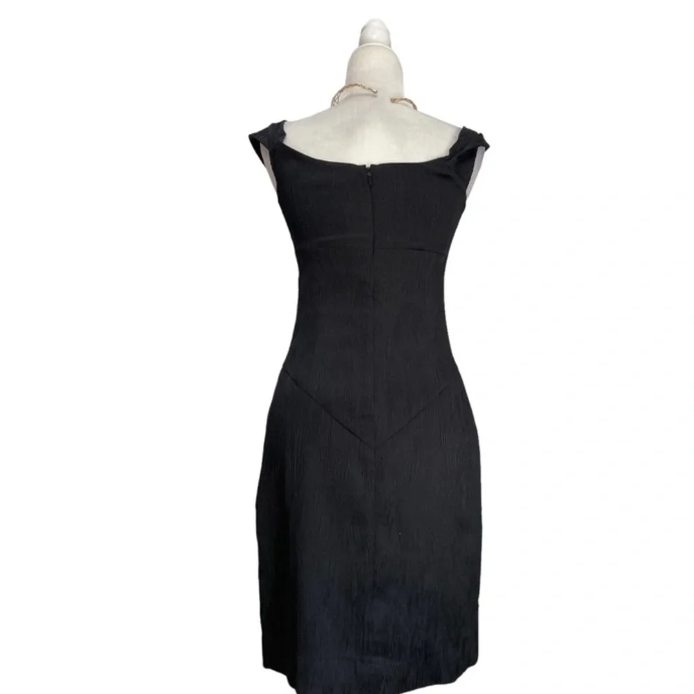 Black Halo Black Sheath Cocktail Dress - Picture 3 of 13